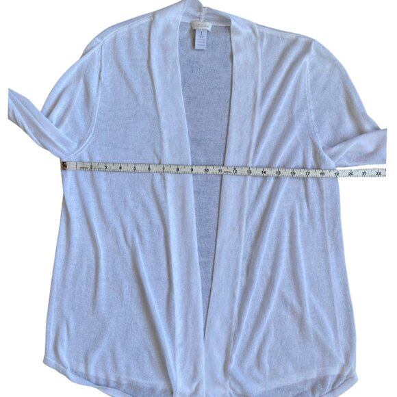 chicos white sheer cardigan size 1 (small) - Picture 7 of 10